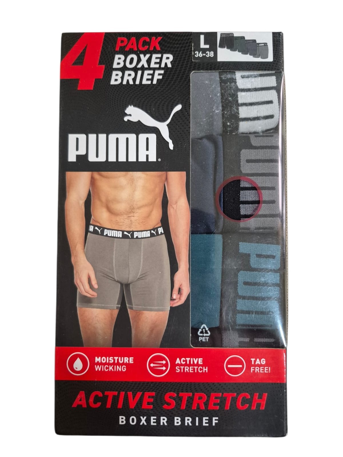 Boxer active stretch 4 pack